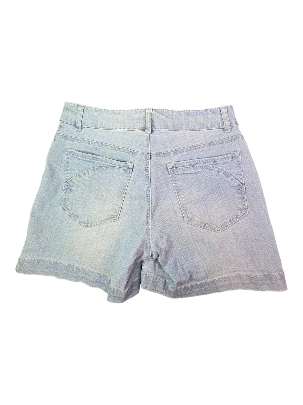 d.jeans Cuffed Denim Shorts Size 8 Light Wash Repreve Eco Friendly Stretch